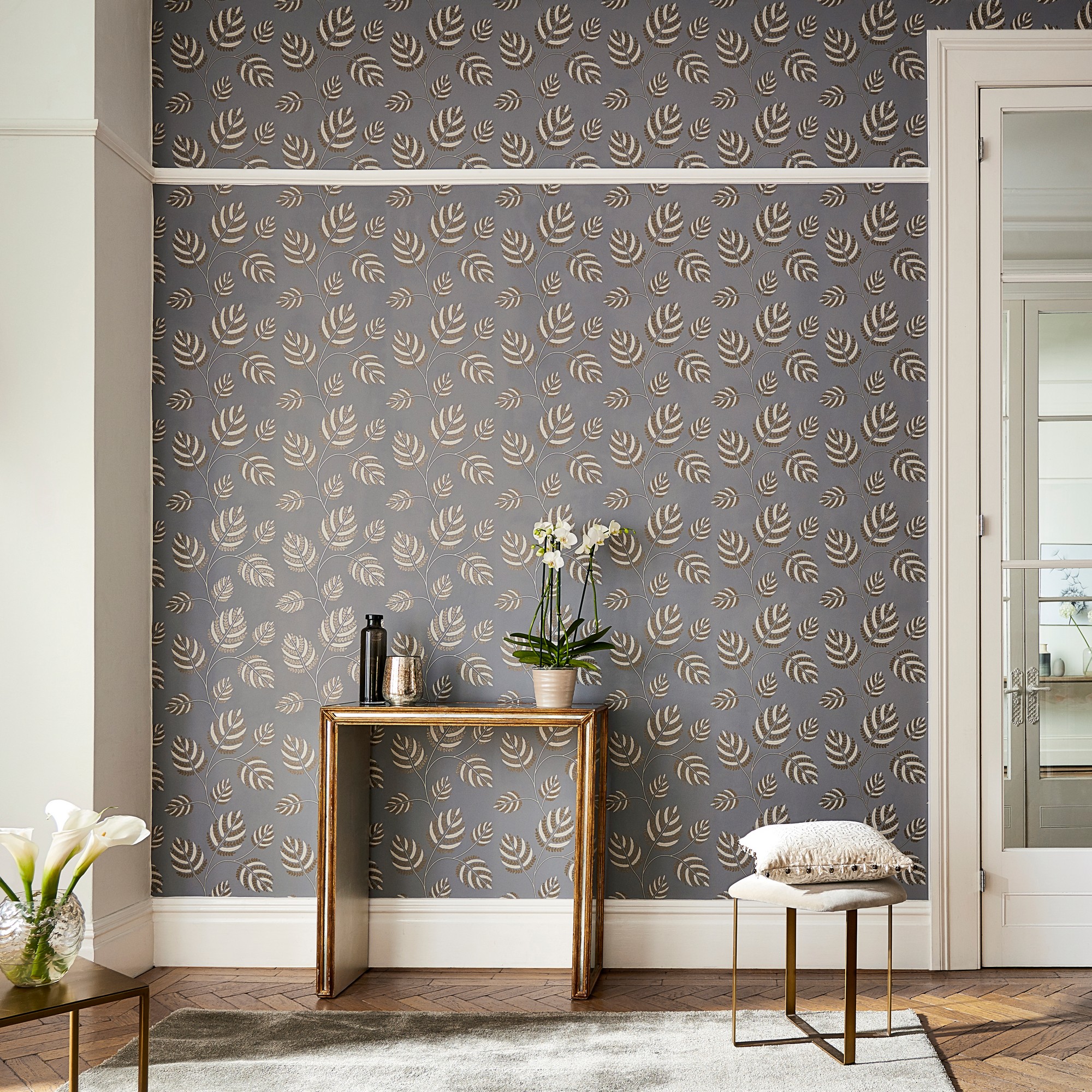 Marbelle Wallpaper 111891 By Harlequin In French Grey Brass